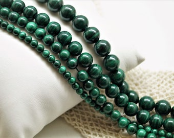 Malachite beads 6/8 mm