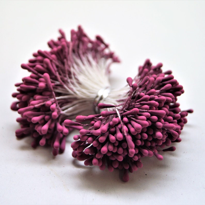Étamines pour fleurs artificielles avec épaisseur de 1,5 mm Fuschia