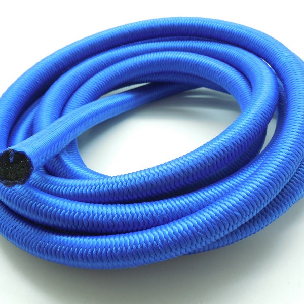 1 mètre de corde élastique nylon paracorde bleue 10 mm
