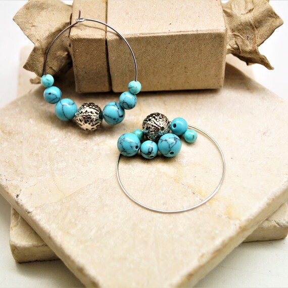 Lots 20-100Pcs Howlite Turquoise Jewelry Gemstone Round Loose Beads 4 6 8 10 mm 