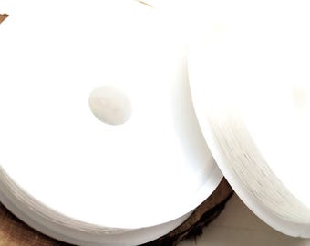 Transparent elastic thread for bracelets, 0.4 mm to 1 mm per spool