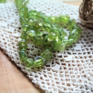 Natural Peridot beads 68 mm 20 Perles