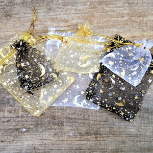 10 star organza bags 7*9 and 12*9 cm