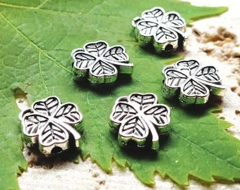 四つ葉のクローバービーズ、12mm、10個入り