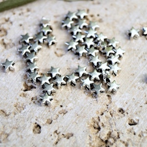 Perles étoiles en métal argenté 66 mm image 7