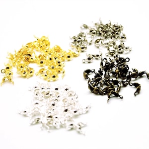 Embouts fermoirs à plier cache-nœuds 8*4 mm