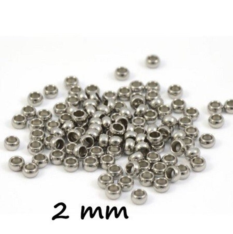 Perles à écraser rondes 2 mm par lot de 250 image 5