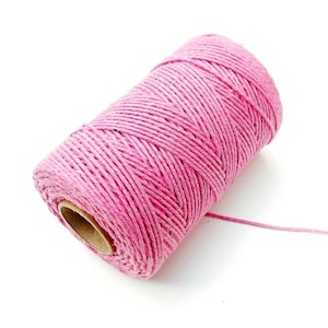 Barbante de padeiro rosa 2 mm por 10 metros