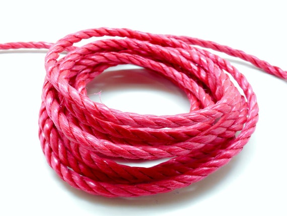 Set di 2 metri di corda in nylon fucsia a 3 capi da 6 mm -  Italia