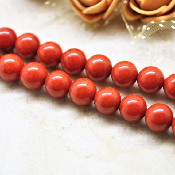 Coral Beads Red Orange 4 6 8 Mm Etsy UK