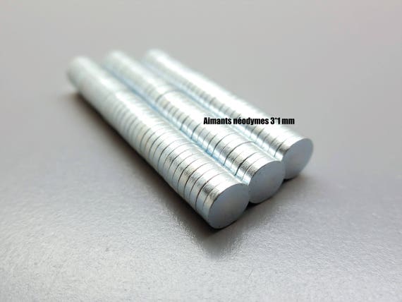 Lot 50 Aimants Neodyme Neodium Disque Rond Super Magnet N50 10mm x 1mm de France