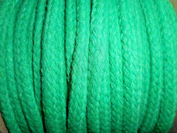 Cordon de Coton Ciré 1mm Vert Emeraude 5 Mètres 8741140014831