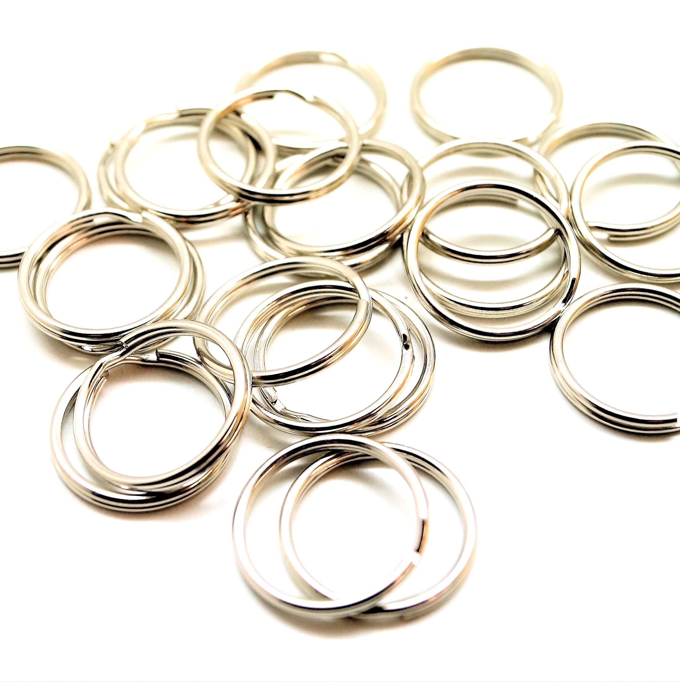 Simple Silver Key Rings Key Rings With a Silver Color and Set of 20, Diam. 25 Mm - Etsy