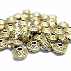 Perles intercalaires ovales 6 mm Bronze