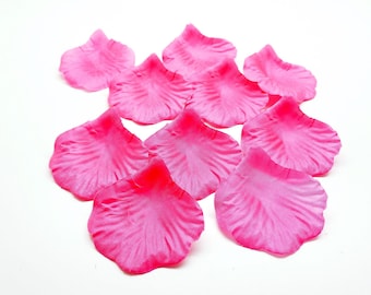 Pak met 500 stoffen rozenblaadjes, fuchsia, 5 x 4,5 cm, voor bruiloften, feesten