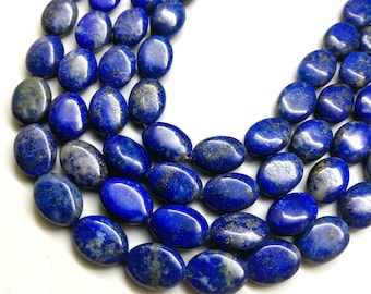 Perles lapis lazuli naturelles ovales 13*10 mm