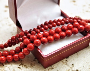 Red coral beads 4/6 mm