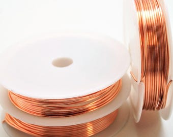 Carrete de alambre de cobre dorado rosa de 0,2 mm a 1 mm