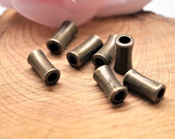 Bronze beads spacer tub 11*5 mm set of 10