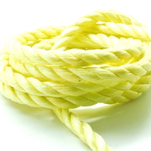 2 meters of cord nylon 3 strands yellow 10 mm image 1