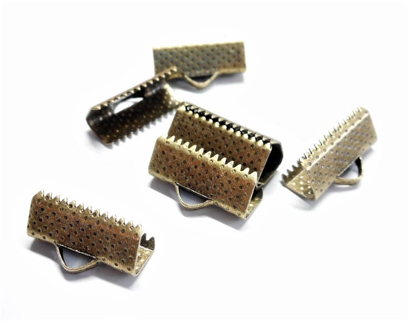 13 * 7 mm with buckle bronze color Set of 20 clasp clasp fasteners