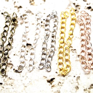 Extension chains for handmade jewerly, set of 20