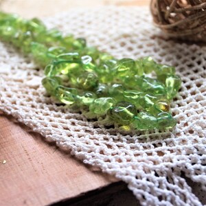 Natural Peridot beads 68 mm image 8