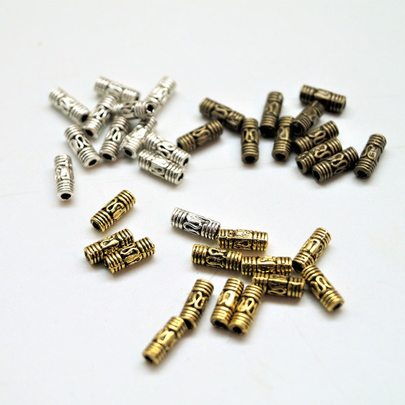 Perles métal tubes 83 mm par 20 image 1