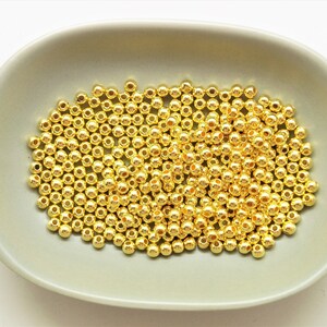Perles acryliques dorées et argentées 4/6/8/10/12 mm image 4