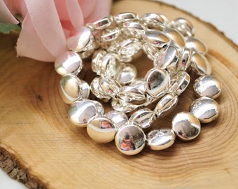Flat hematite beads 8 mm 3/8"