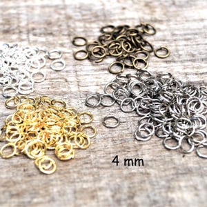 Otwarte kółka montażowe 4 mm (opakowanie 200, 500, 1200 szt.)