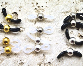 Rubber connectors for glasses 20*5 mm, set of 10