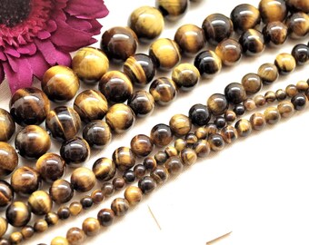 Pendentif Œil De Tigre En Pierre Naturelle – 14 Mm, Bijou Spiritualité Et Protection, Neuf Avec étiquettes