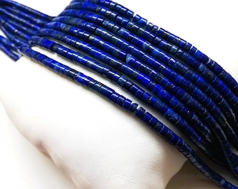 Perles lapis lazuli naturelles heishi 4 mm