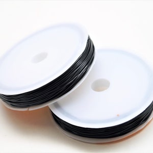 Elastic string black 0,8 / 1 mm