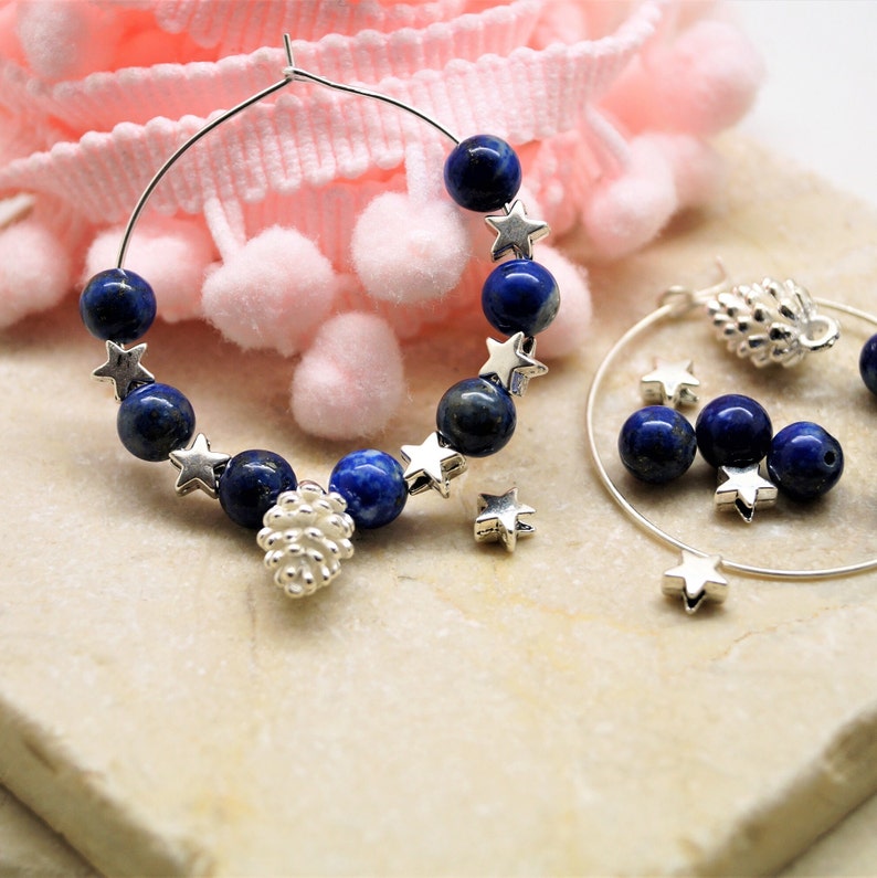 Perles lapis lazuli naturelles 4/6/8/10 mm image 10