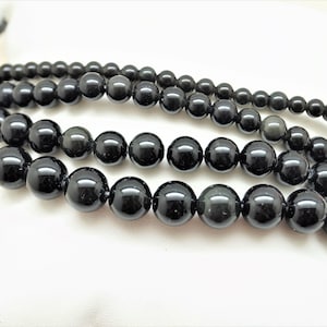 Perles obsidienne 4/6/8/10 mm image 9