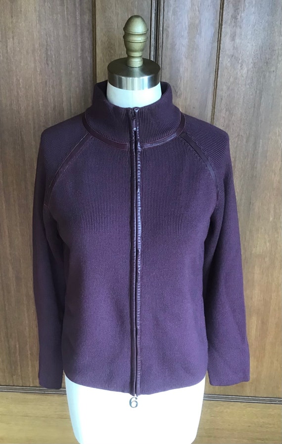 PENDLETON Sweater Front Zipper Jacket Marina Wool… - image 1