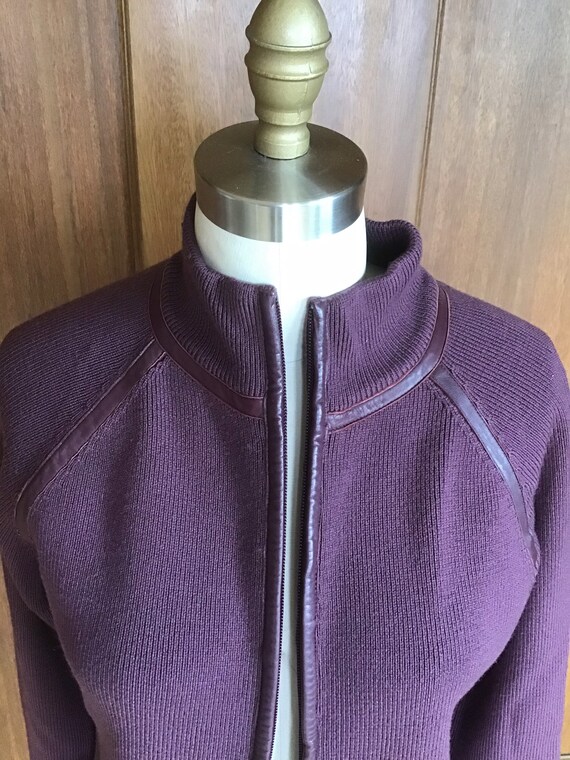 PENDLETON Sweater Front Zipper Jacket Marina Wool… - image 5