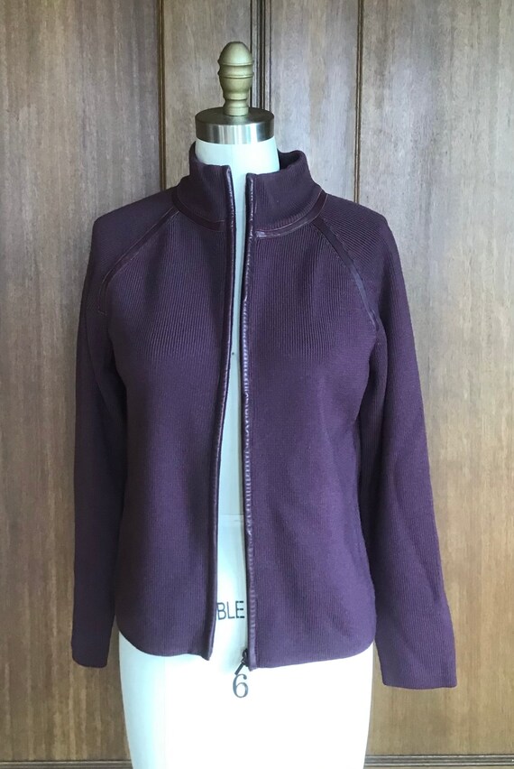 PENDLETON Sweater Front Zipper Jacket Marina Wool… - image 9