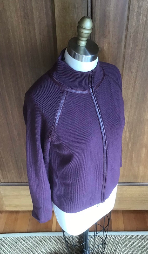 PENDLETON Sweater Front Zipper Jacket Marina Wool… - image 6