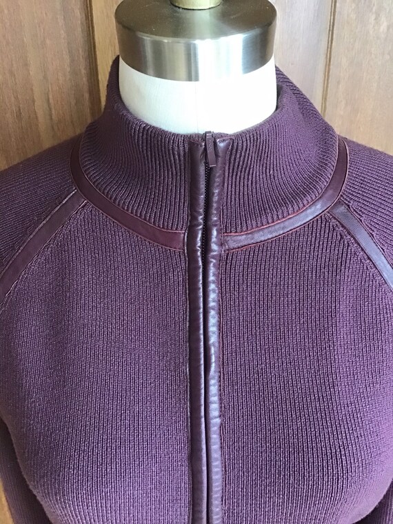 PENDLETON Sweater Front Zipper Jacket Marina Wool… - image 2