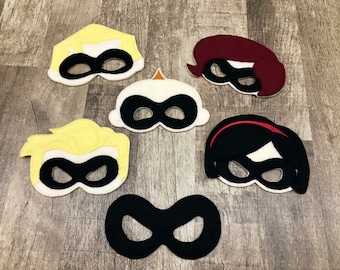 Incredible Family Masks Child & Adult Sizes You Choose Design