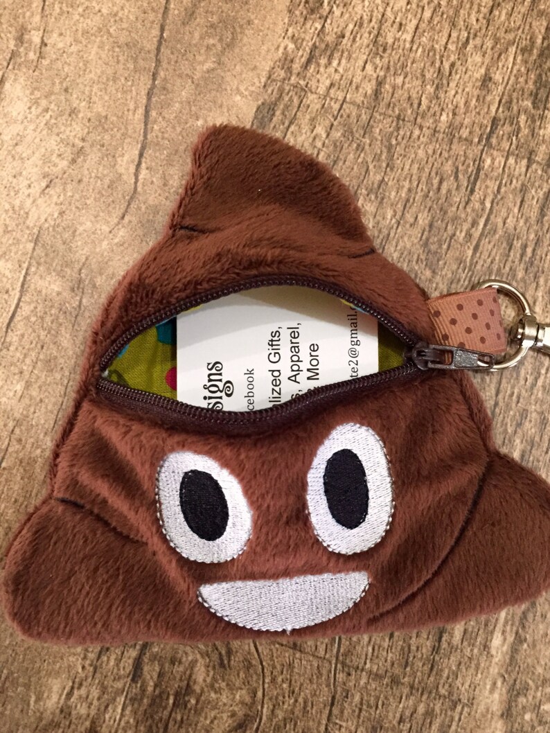Poo Poop Emoji Coin Purse Zipper Pouch Etsy