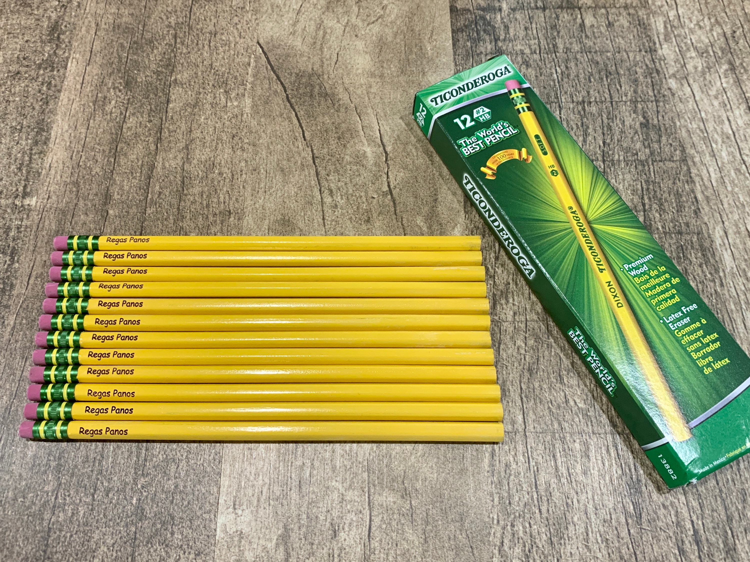 Personalized Engraved Name Ticonderoga Pencils Set of 12 Etsy