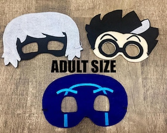 ADULT SIZE PJ Villains Dress Up Mask Costume Accessory (Choose Luna, Night Ninja, or Romeo Mask)