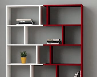 Estantería de dos tonos: estanterías modernas para sala de estar