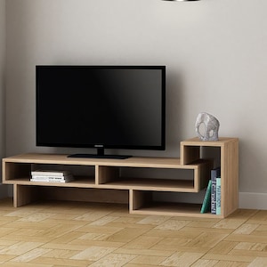Melamine TV Stand: Modern Media Console with Storage
