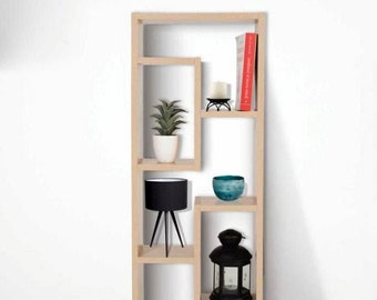 Bookshelf,low bookshelves,dimensions 35cm W x 92.5 cm H x 18 cm D,handmade furniture,