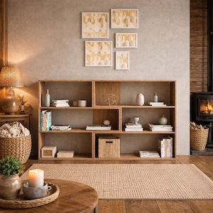 Low Modern Bookshelf: Room Divider Bookshelves